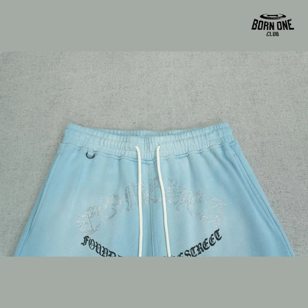 Bermuda Moletom Paly Hollywood Wonder Child Short Light Blue