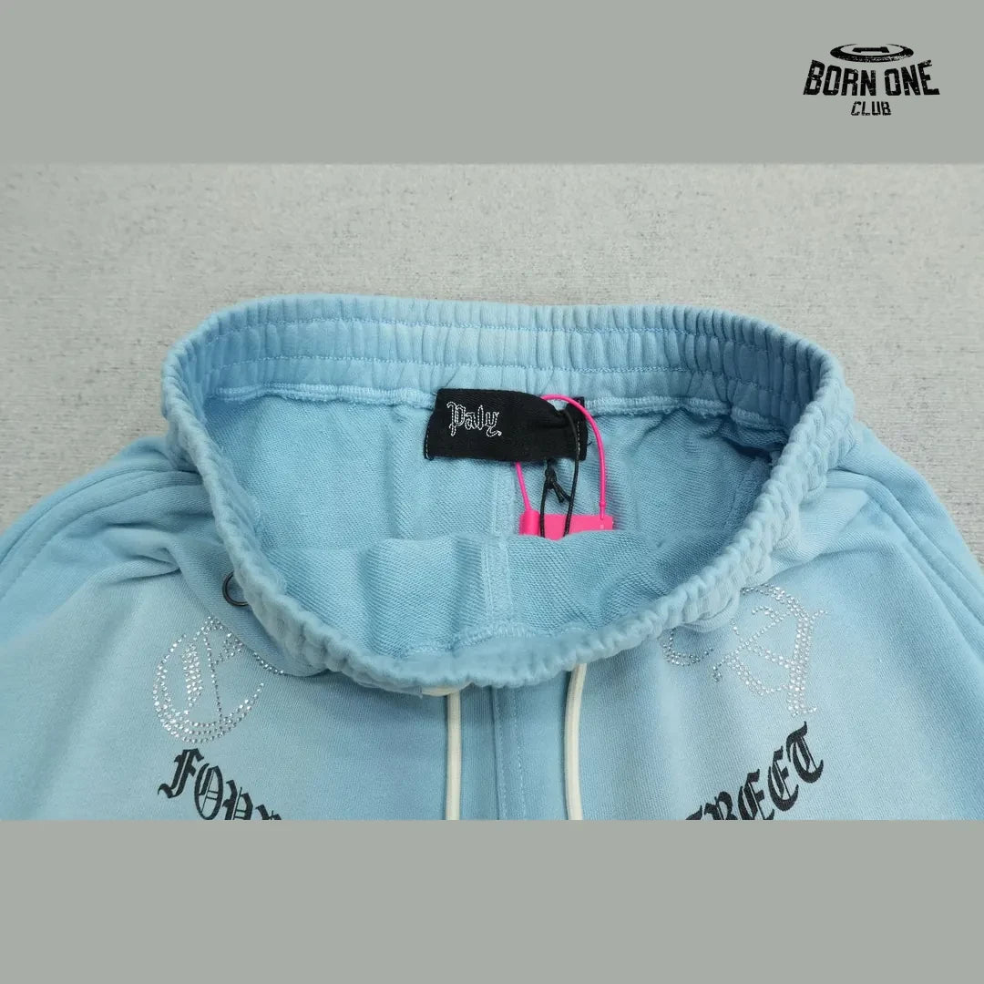 Bermuda Moletom Paly Hollywood Wonder Child Short Light Blue