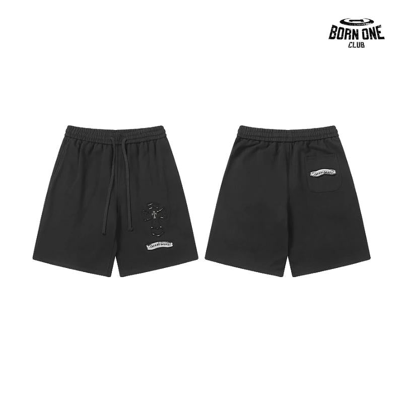 Shorts Chrome Hearts Logo Preto