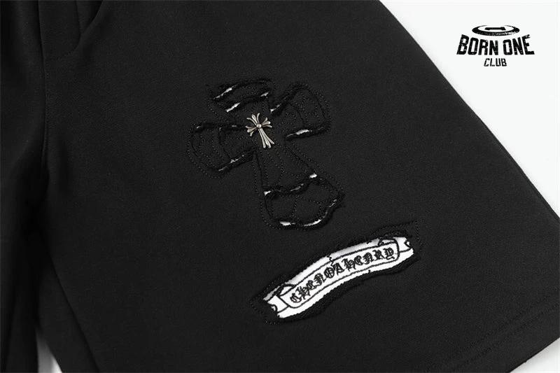 Shorts Chrome Hearts Logo Preto