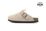 Birkenstock Boston Shearling Coin Suede Beige
