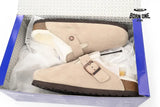 Birkenstock Boston Shearling Coin Suede Beige