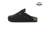 Birkenstock Boston Shearling Suede Leather Black