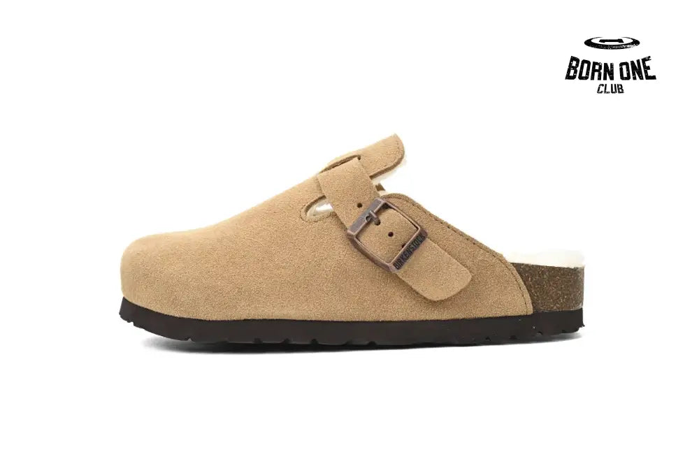 Birkenstock Boston Shearling Suede Leather Mink