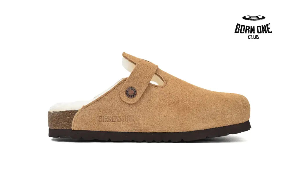 Birkenstock Boston Shearling Suede Leather Mink