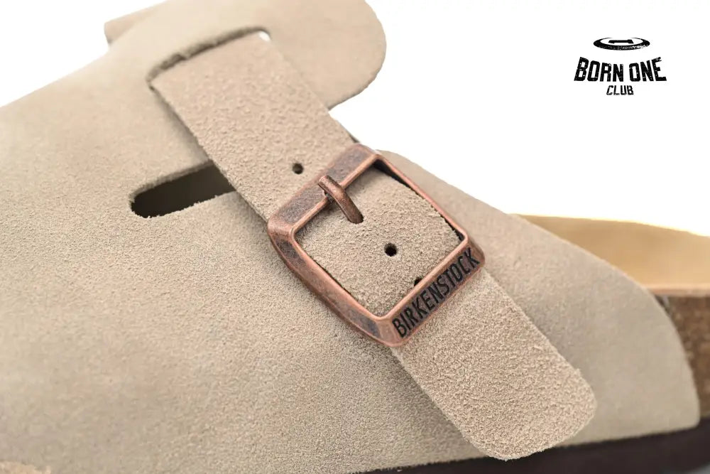 Birkenstock Boston Soft Footbed Suede Nude