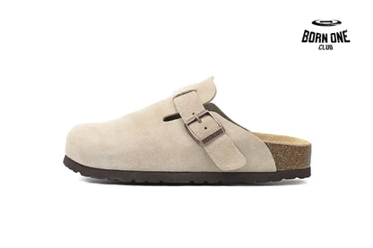 Birkenstock Boston Soft Footbed Suede Nude