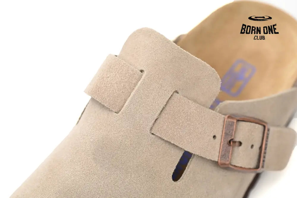 Birkenstock Boston Soft Footbed Suede Nude