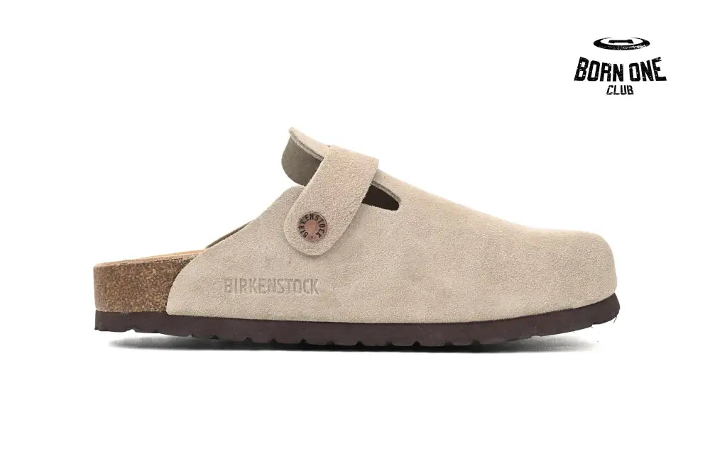 Birkenstock Boston Soft Footbed Suede Nude