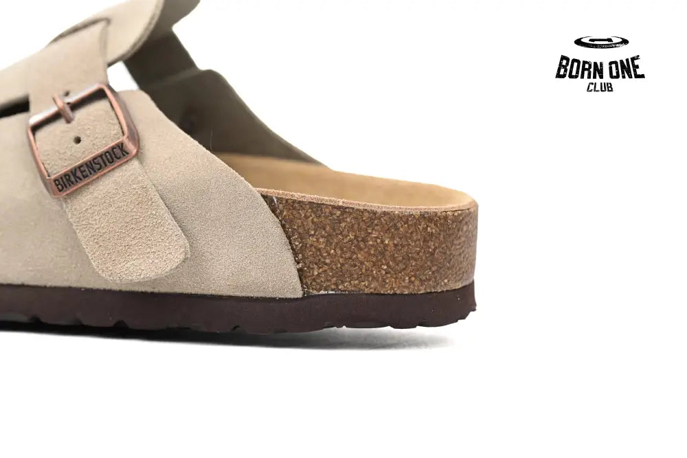 Birkenstock Boston Soft Footbed Suede Nude