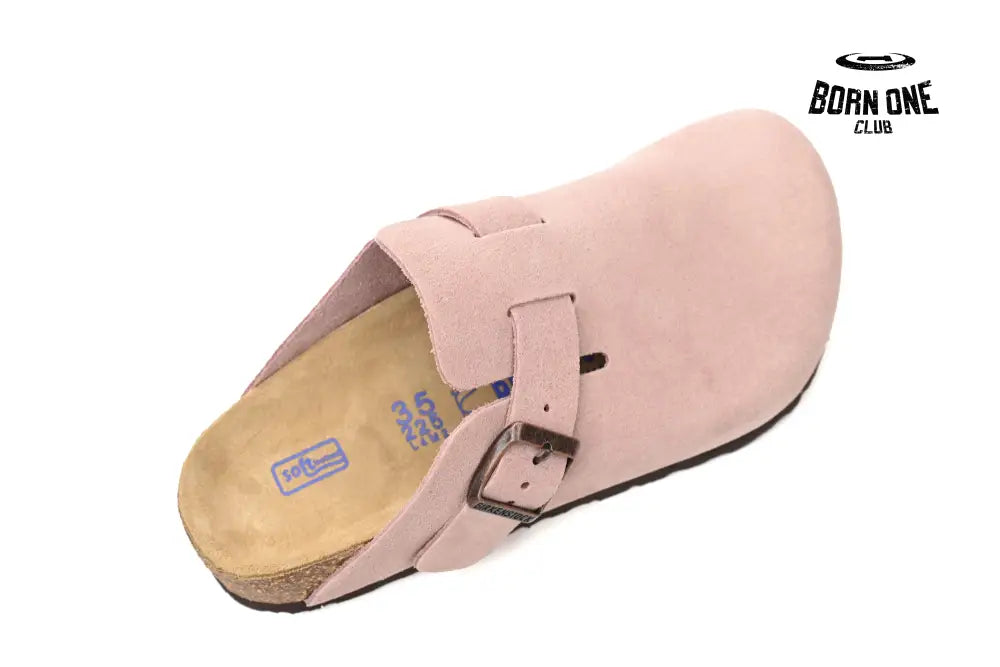 Birkenstock Boston Suede Leather Light Rose