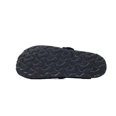 Birkenstock Boston Soft Footbed Black Velvet And Black Buckle