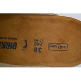Birkenstock Boston Closed Toe Slides Grey Green