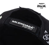 Boné Balenciaga Extreme Paris Cap in Black Ajustável