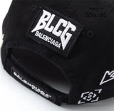 Boné Balenciaga Extreme Paris Cap in Black Ajustável