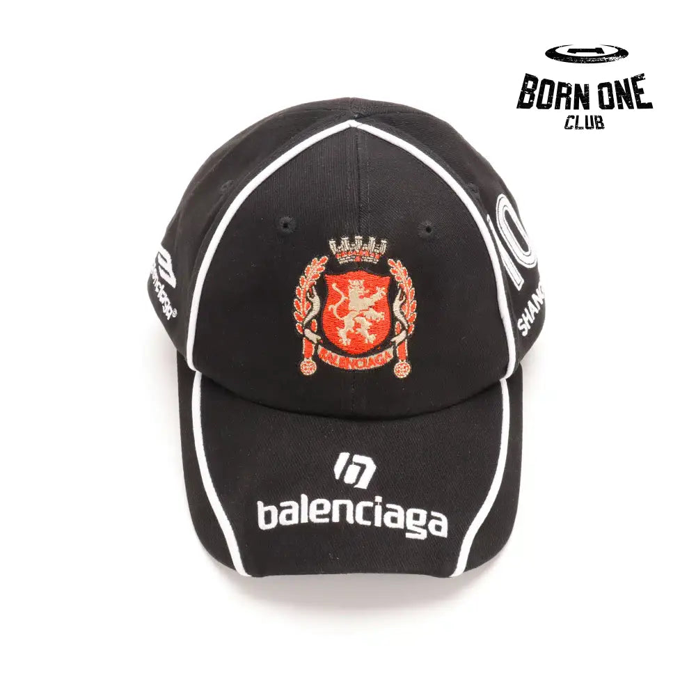Boné Balenciaga Paris Soccer Cap in Black Ajustável