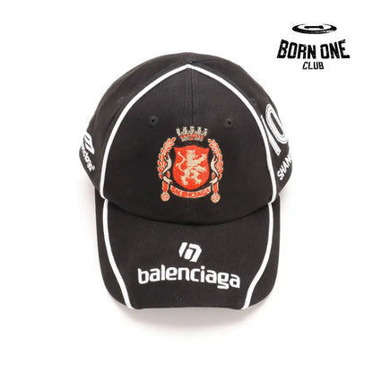 Boné Balenciaga Paris Soccer Cap in Black Ajustável