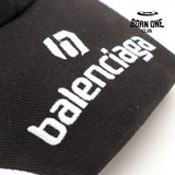 Boné Balenciaga Paris Soccer Cap in Black Ajustável