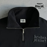 Broken Planet Basics Quarter Zip Jumper Sweater