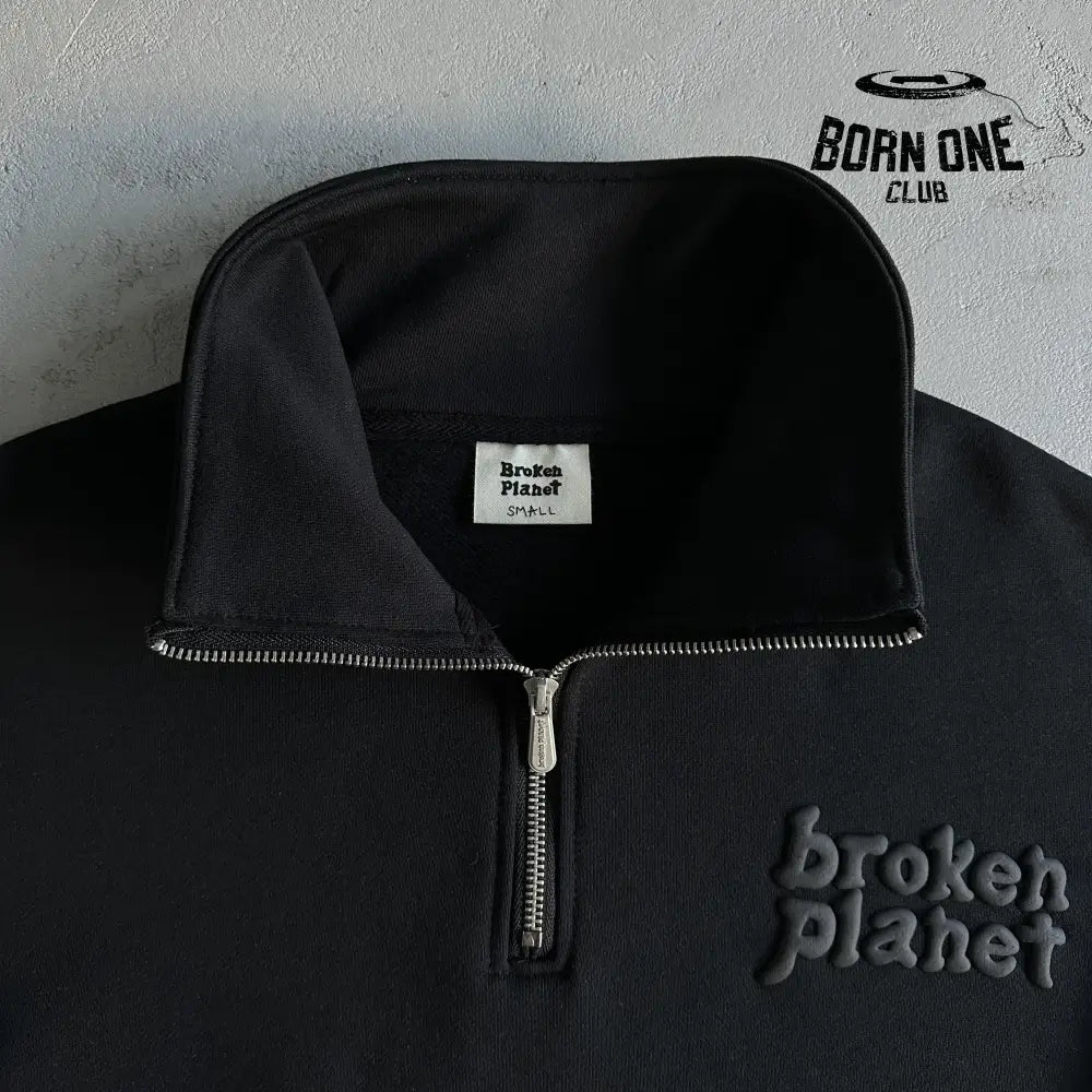 Broken Planet Basics Quarter Zip Jumper Sweater