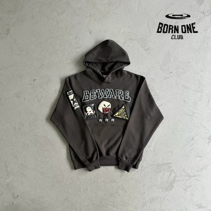 Broken Planet Beware Soot Black Conjunto Moletom