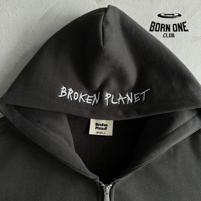 Broken Planet Outer Space Zip Up Hoodie