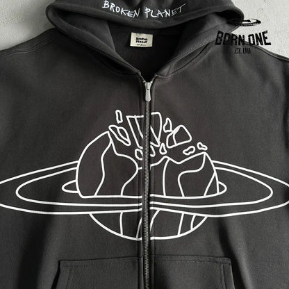 Broken Planet Outer Space Zip Up Hoodie