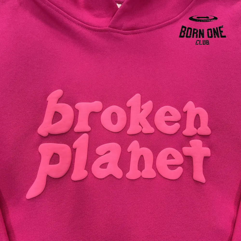 Broken Planet Pink Hoodie