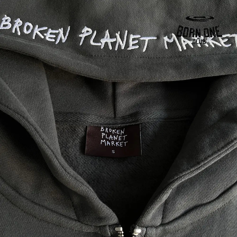 Broken Planet Skeleton Zip Up Hoodie