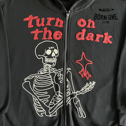 Broken Planet Skeleton Zip Up Hoodie