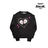Broken Planet Skull Heart Sweater