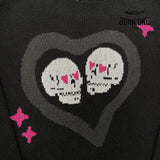 Broken Planet Skull Heart Sweater
