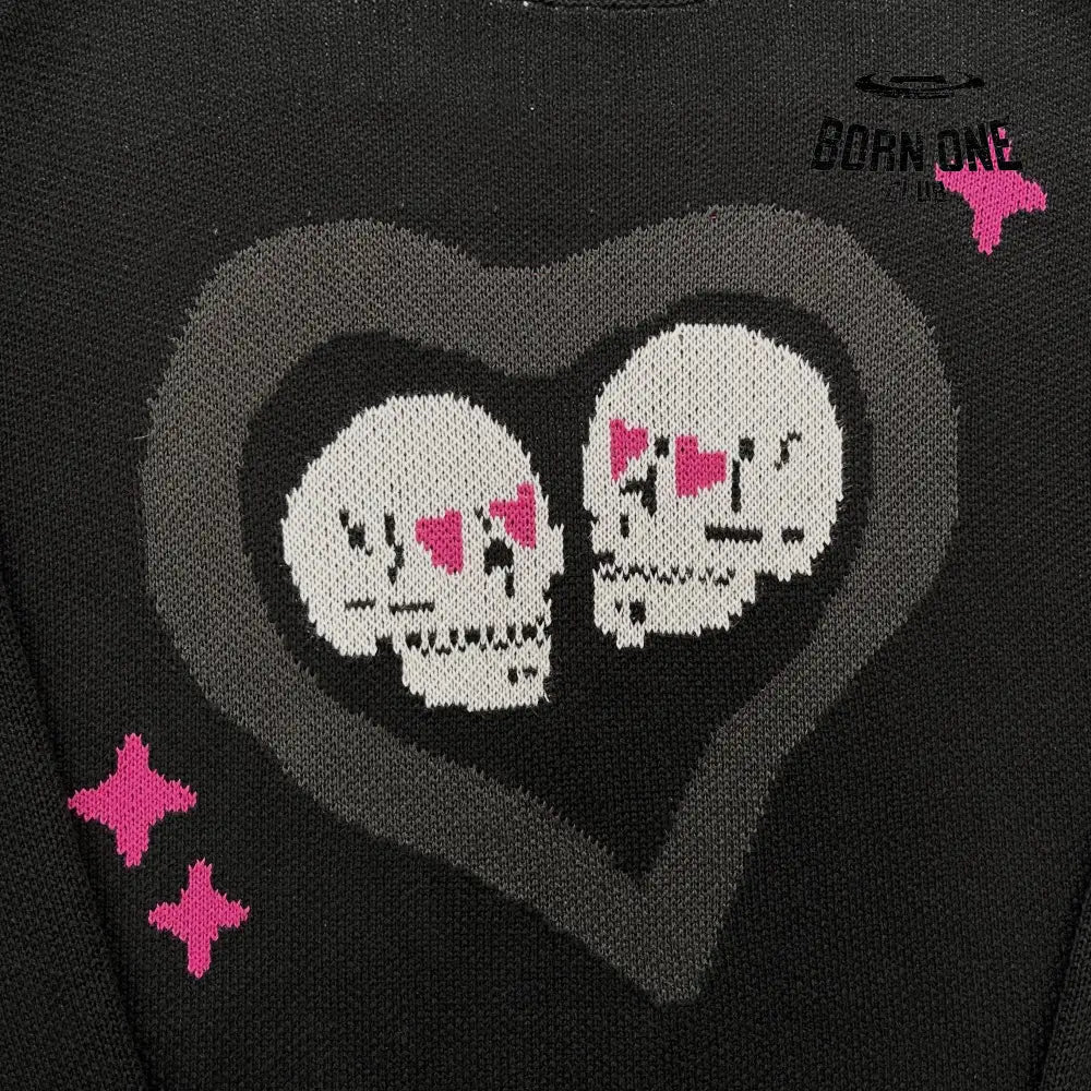 Broken Planet Skull Heart Sweater