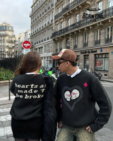 Broken Planet Skull Heart Sweater