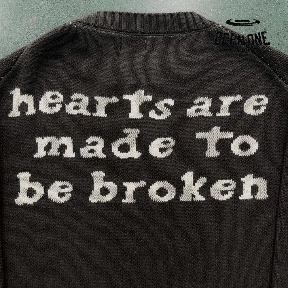 Broken Planet Skull Heart Sweater