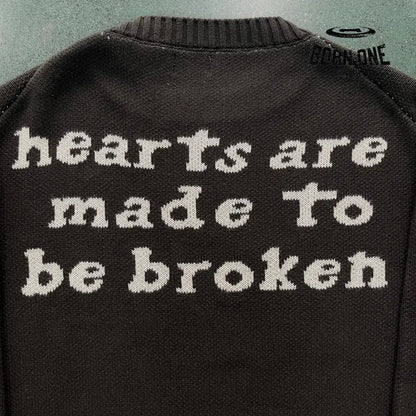 Broken Planet Skull Heart Sweater