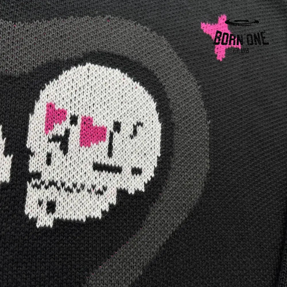 Broken Planet Skull Heart Sweater