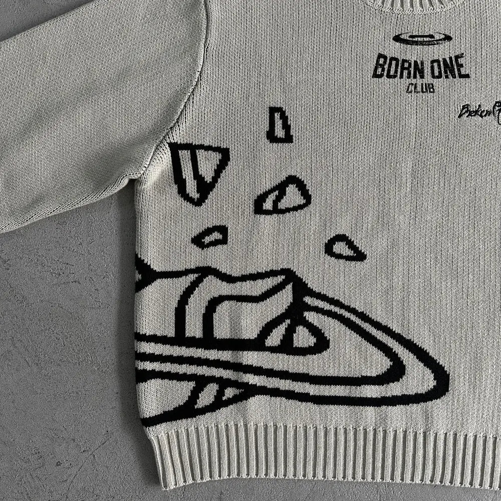 Broken Planet Sweater-Bone
