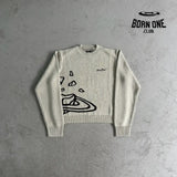 Broken Planet Sweater-Bone