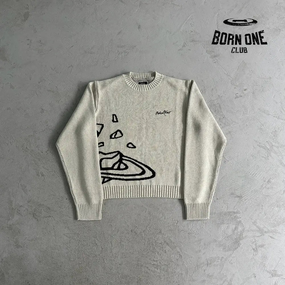 Broken Planet Sweater-Bone
