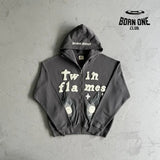 Broken Planet Twin Flames Zip Up Hoodie