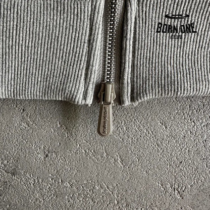 Broken Planet Womens Basics Cropped Zip Up Hoodie