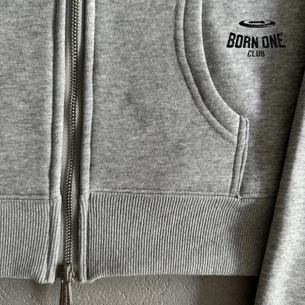 Broken Planet Womens Basics Cropped Zip Up Hoodie