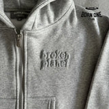 Broken Planet Womens Basics Cropped Zip Up Hoodie