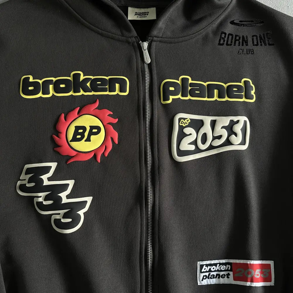 Broken Planet Zip Up Hoodie