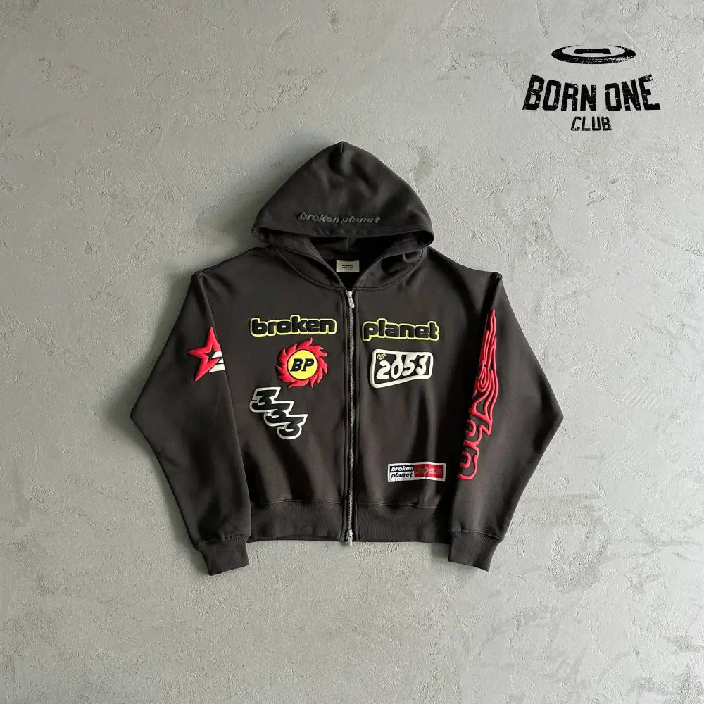 Broken Planet Zip Up Hoodie