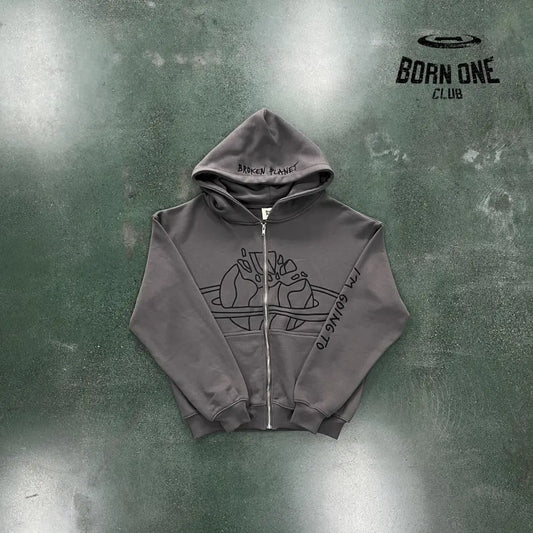 Broken Planet Planet Zip Up Hoodie
