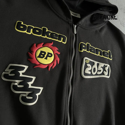Broken Planet Zip Up Hoodie