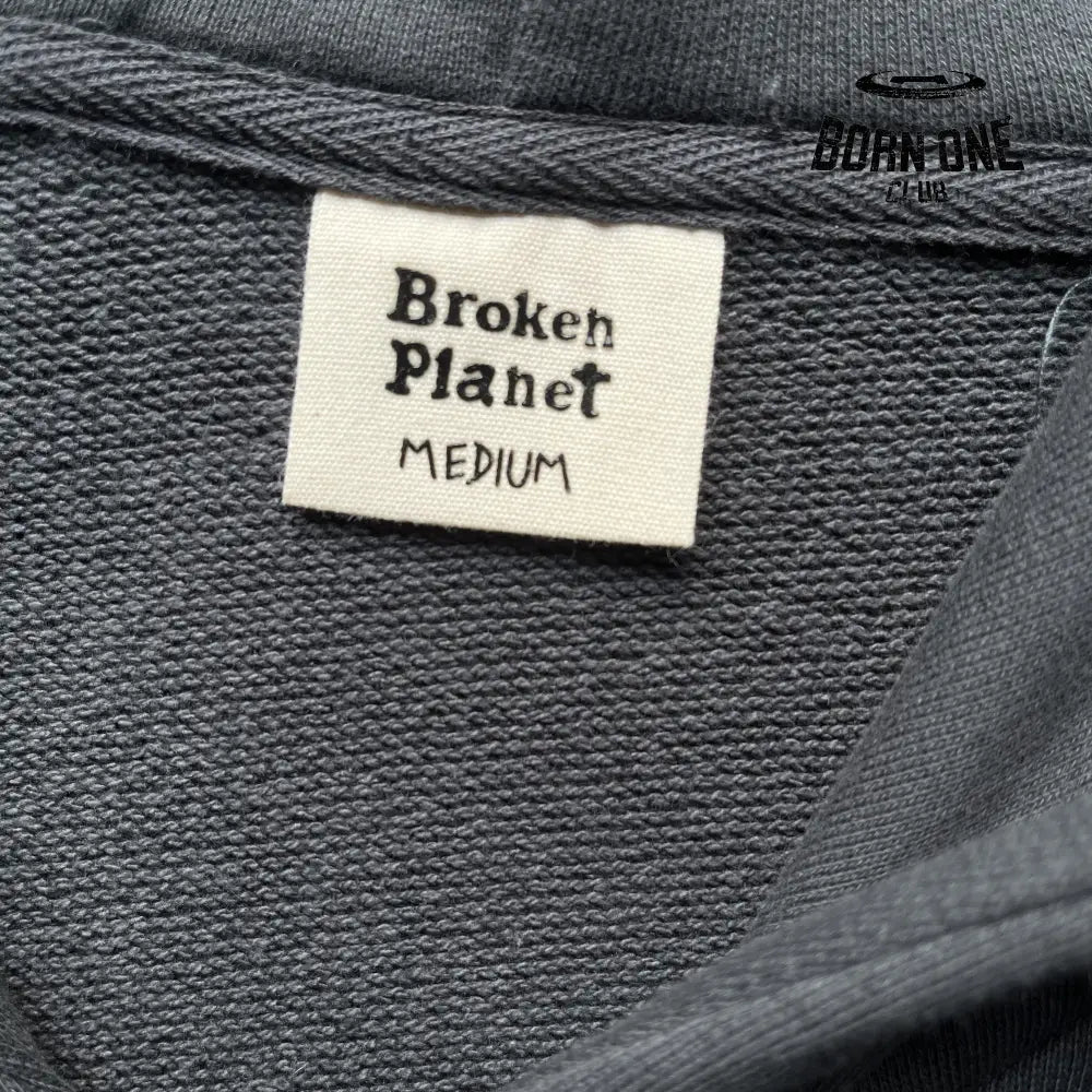 Broken Planet Planet Zip Up Hoodie Grey