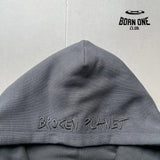 Broken Planet Planet Zip Up Hoodie Grey